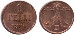 1 пенни 1894 года - Медь