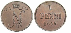 1 пенни 1895 года - Медь