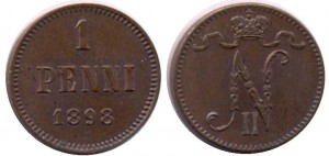 1 пенни 1898 года - Медь