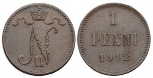 1 пенни 1912 года - Медь