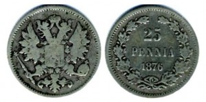 25 пенни 1876 года
