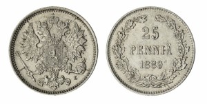25 пенни 1889 года - Серебро